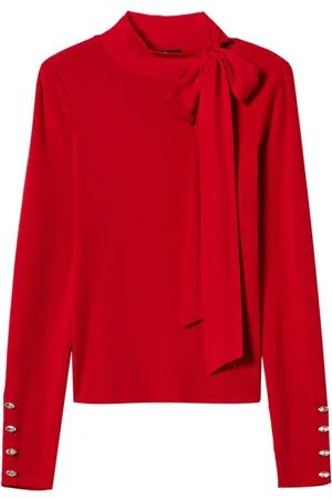 Twin-Set Bow-detailing high-neck jumper
