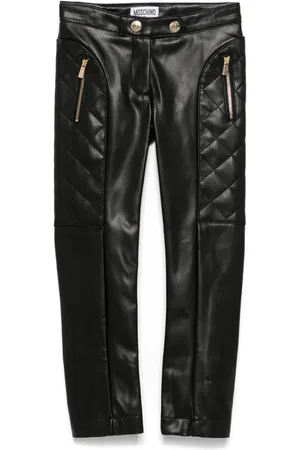 Moschino Faux-leather trousers
