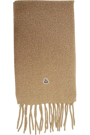 Moncler Logo-appliqu?? brushed scarf