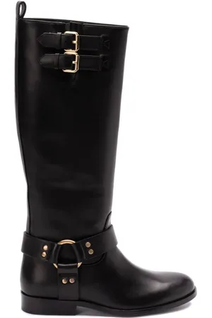 Twin-Set Buckled equestrian boots