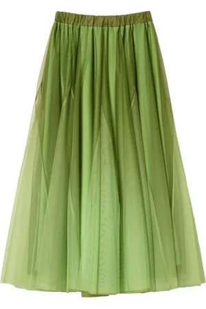 Twin-Set Fadeout-printed tulle skirt