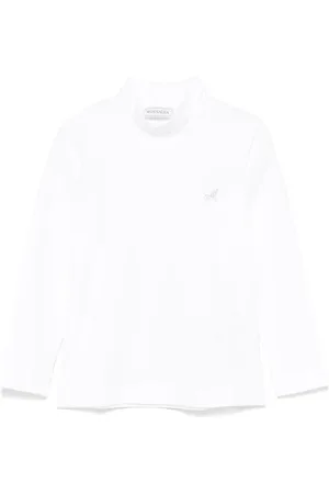 MONNALISA Crystal-embellished logo T-shirt