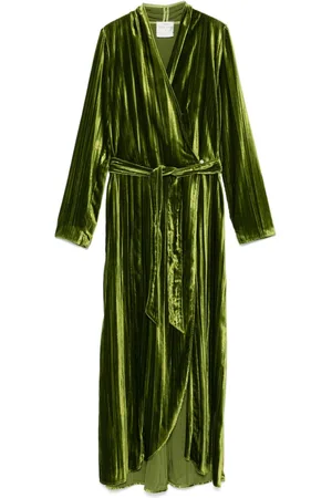 FORTE FORTE Pleated velvet midi dress