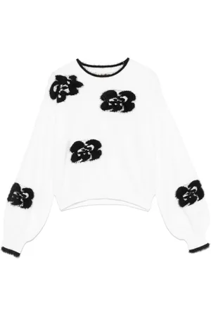 Twin-Set Floral-embroidered sweater