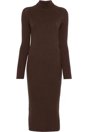 Twin-Set Ribbed midi dress