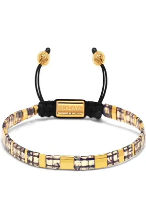 Nialaya Logo-engraved beaded bracelet