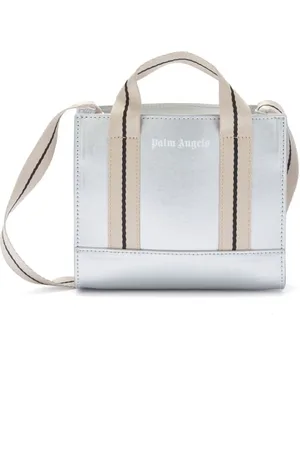 Palm Angels Metallic faux-leather tote bag