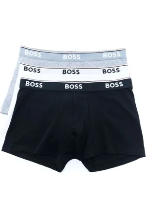 HUGO BOSS Stripe-trim logo-waistband boxers