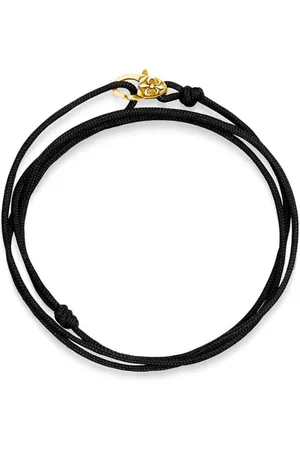 Nialaya Fleur-de-Lis embossed cord bracelet