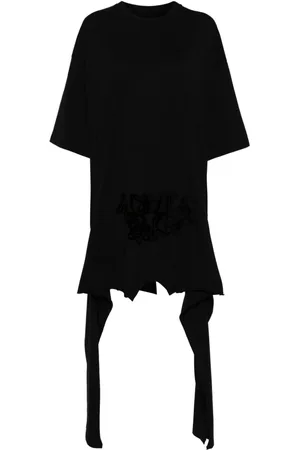 Maison Margiela Flocked-logo midi dress