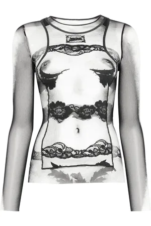 Jean Paul Gaultier The Body Lace Marin??re top