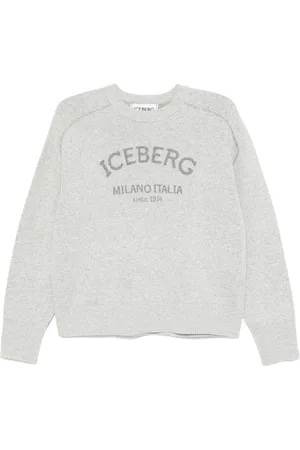 Iceberg Logo-jacquard crew-neck sweater