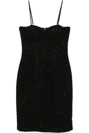 ROTATE Sequin-embellished boucl?? midi dress