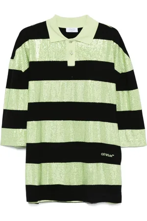 OFF-WHITE Crystal Stripes polo shirt