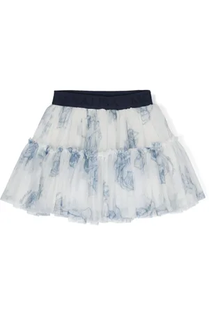 MONNALISA Floral-print tulle tutu
