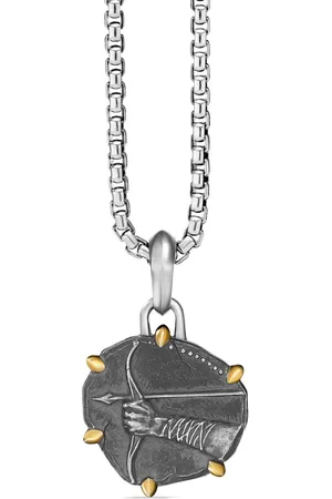 David Yurman 18kt yellow gold and sterling Sagittarius amulet (33mm)