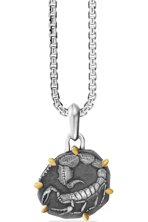 David Yurman 18kt yellow gold and sterling Scorpio amulet (33mm)
