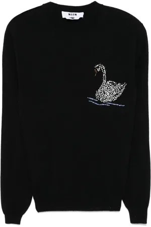 Msgm Swan-motif sweater