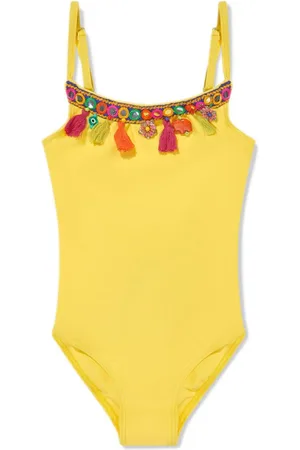 Selini Action Pompom-detail swimsuit