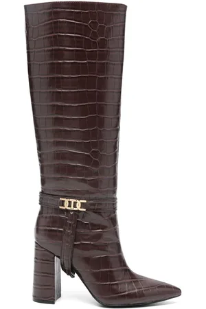 Twin-Set 100mm croc-effect boots