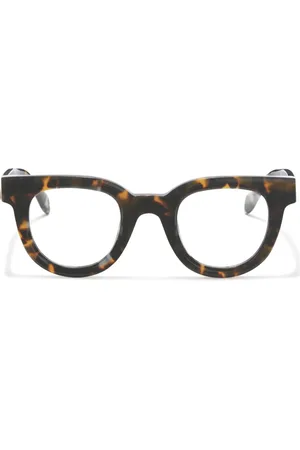 Palm Angels Tortoiseshell round-frame glasses