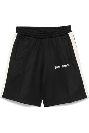 Palm Angels Knitted-stripe track shorts