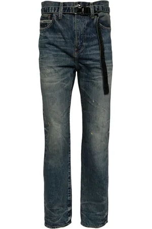 SACAI Washed slim-fit jeans
