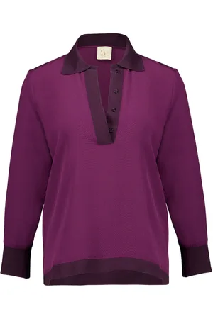 Paula V-neck silk blouse