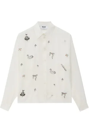 Msgm Beaded button-up shirt
