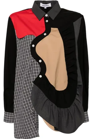 ENFÖLD Patchwork design shirt