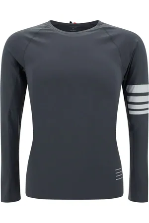 Thom Browne 4-Bar stripe lightweight compress top