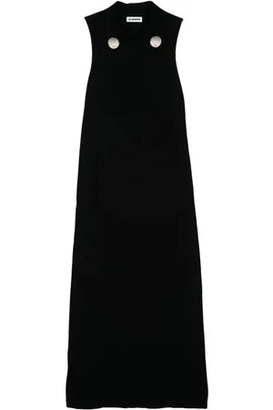 Jil Sander Spread-collar wool maxi dress