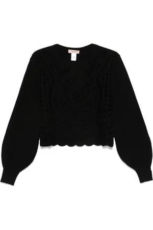 Twin-Set Crochet-panel sweater