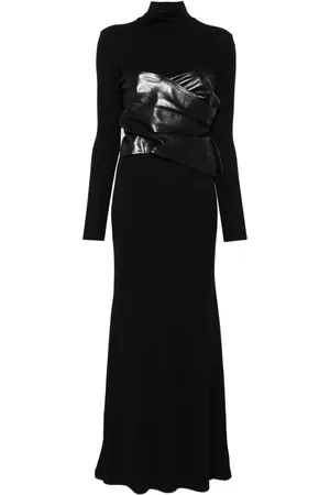 Nanushka Draped-panel roll-neck maxi dress