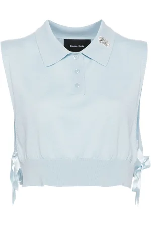 Simone Rocha Embellished knit polo bib