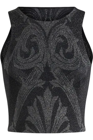 Etro Metallic-effect jacquard tank top