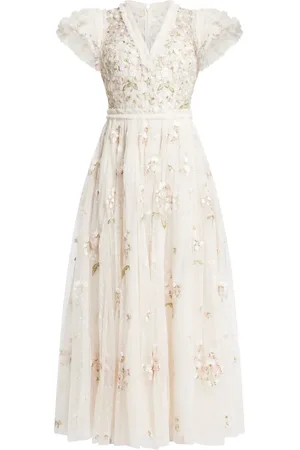 Needle & Thread Floral-embroidered dress