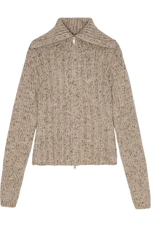 Ganni Spread-collar cardigan