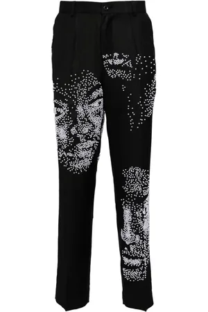 KIDSUPER STUDIOS Faux-pearl embellishment straight leg trousers