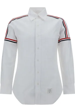 Thom Browne Seamed elastic stripe Oxford shirt