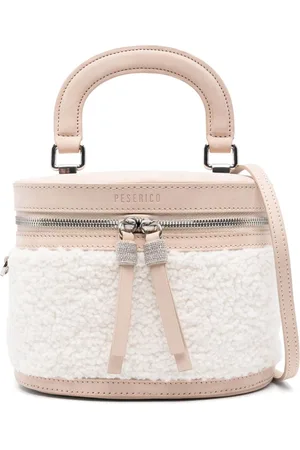 PESERICO SIGN Faux-shearling tote bag