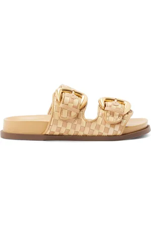 Schutz Buckled woven slides