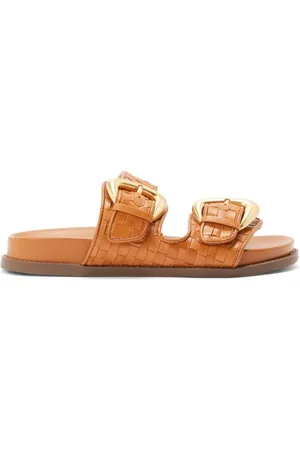 Schutz Buckled woven slides