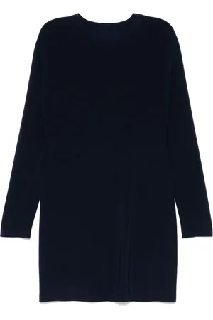 Norma Kamali Crew-neck long-sleeve mini dress