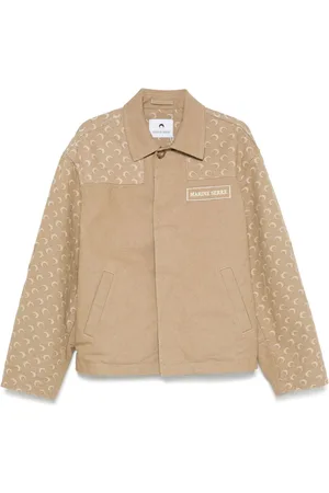Marine Serre Moon-jacquard twill jacket