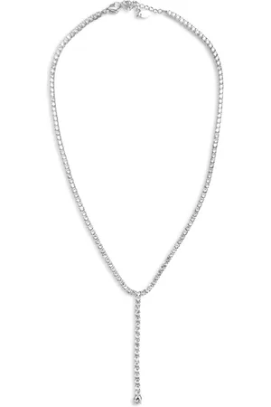 Hzmer Jewelry Rhinestone-embellished lariat necklace
