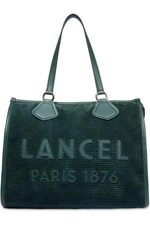 LANCEL Large logo-patch tote bag