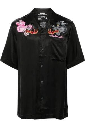 Maharishi Dual panthers camp collar shirt