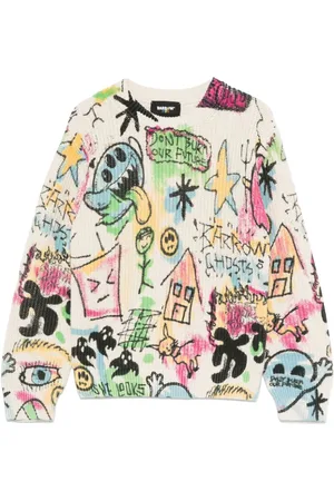 BARROW Graffiti-print sweater