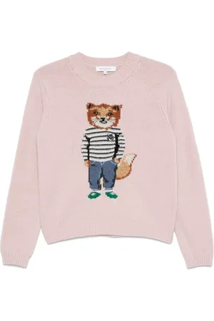 Maison Kitsuné Fox-intarsia sweater